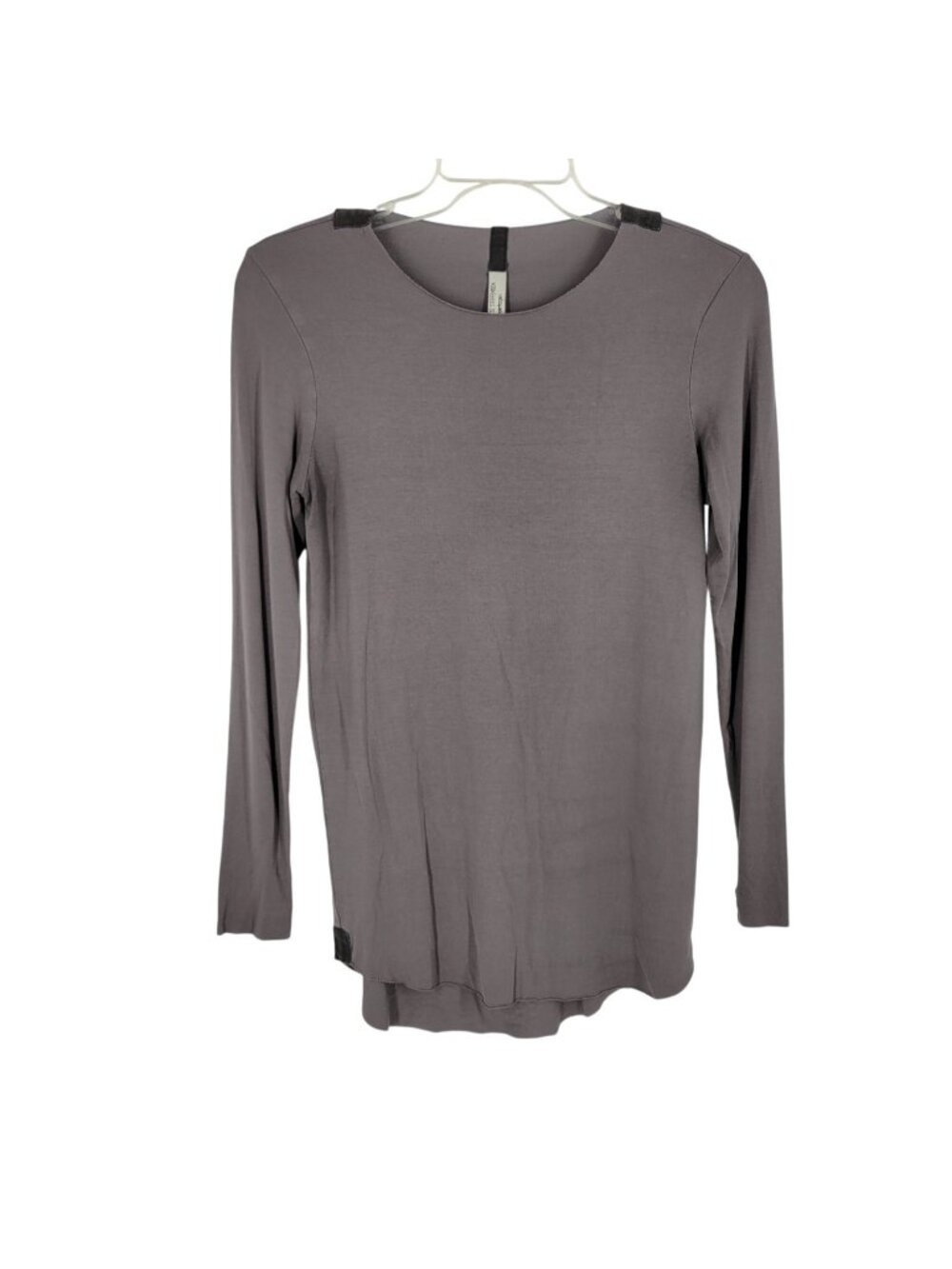 Henriette Steffensen Taupe Long Sleeve Top Medium Soft Stretch Minimalist Casual